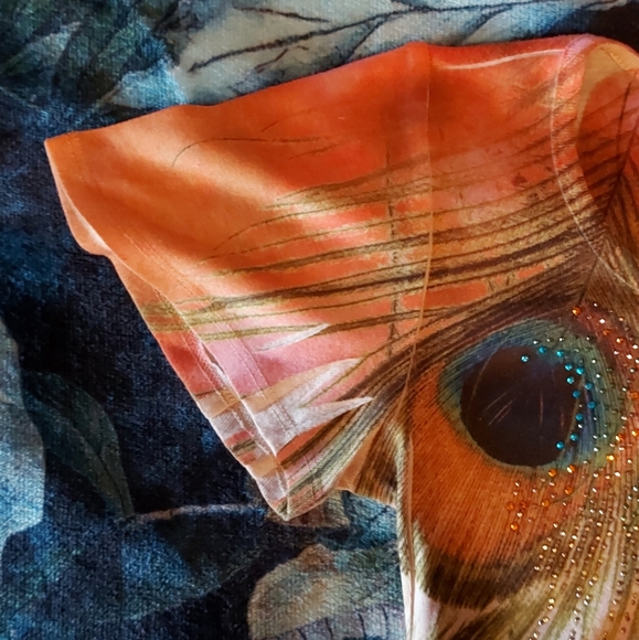 Vintage Y2K Studded All-over Print Top - Picture 5 of 7